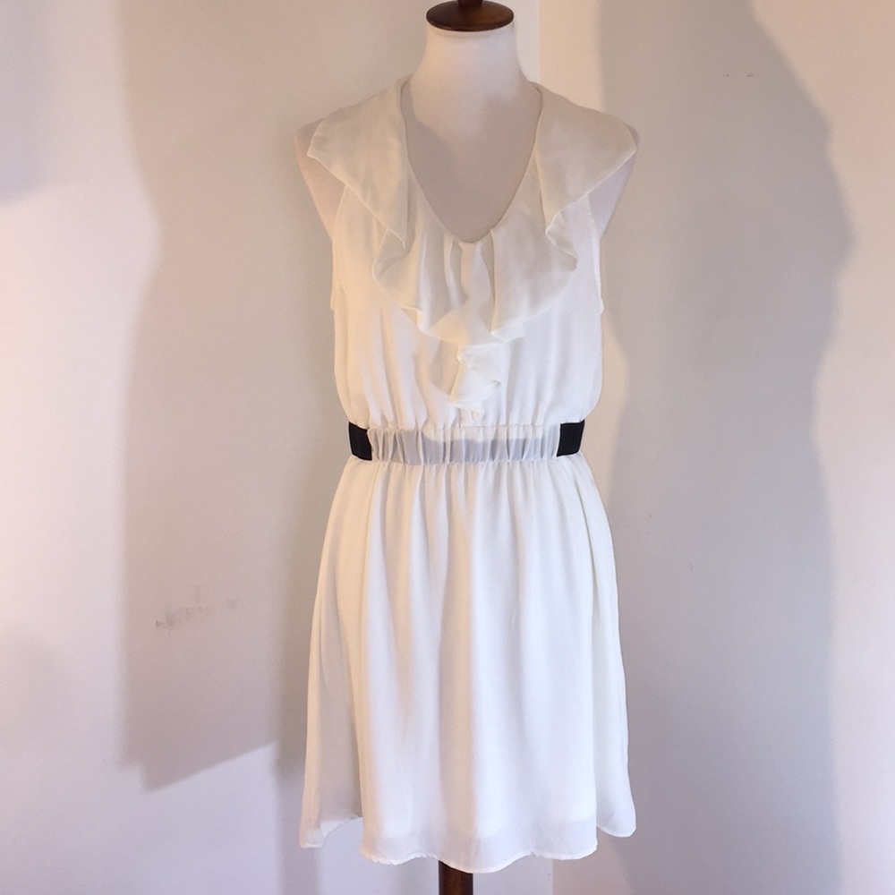 Large White Flare Dress